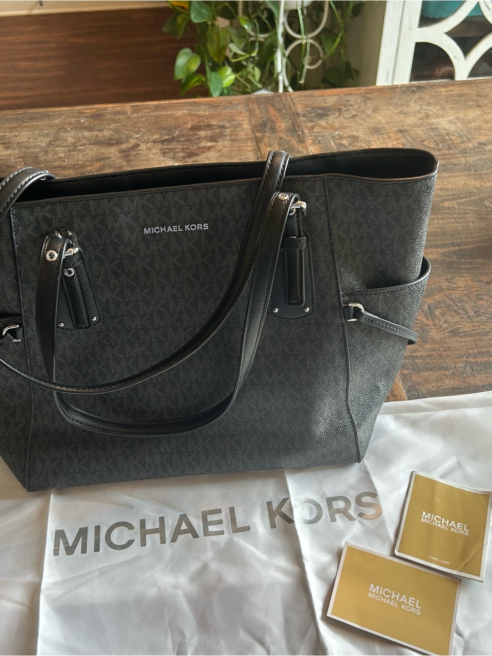 Michael Kors Charcoal Signature Tote